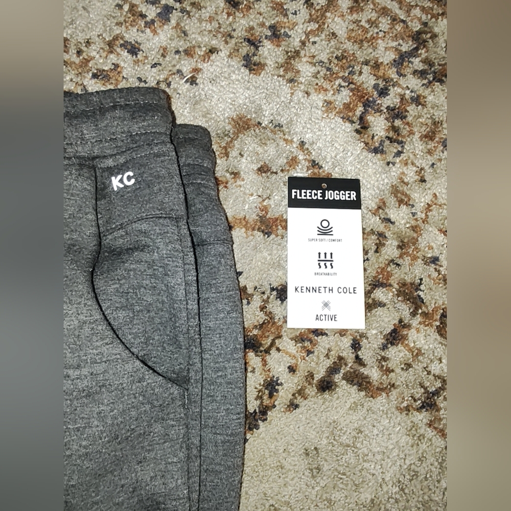 Kenneth Cole Gray Fleece Jogger Pants